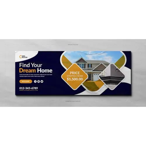 Real estate house property social media instagram web banner or facebook cover template