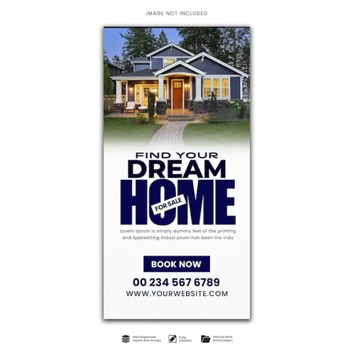 Real estate house property web banner facebook cover banner template