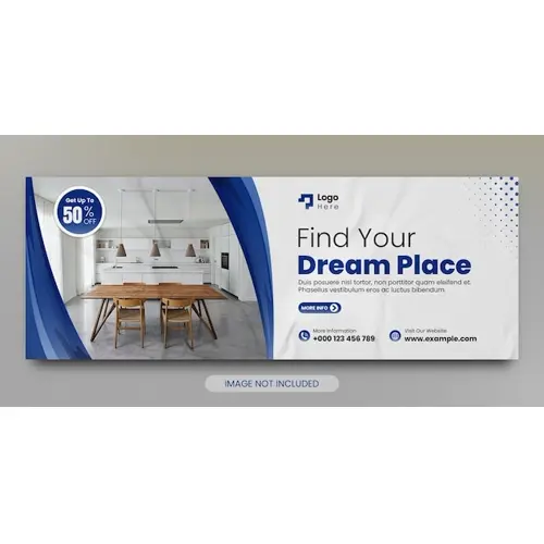 Real estate house social media facebook cover and web banner template