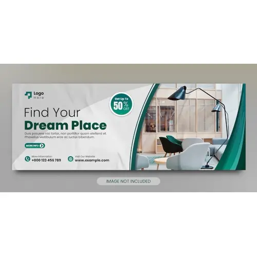 Real estate house social media facebook cover and web banner template