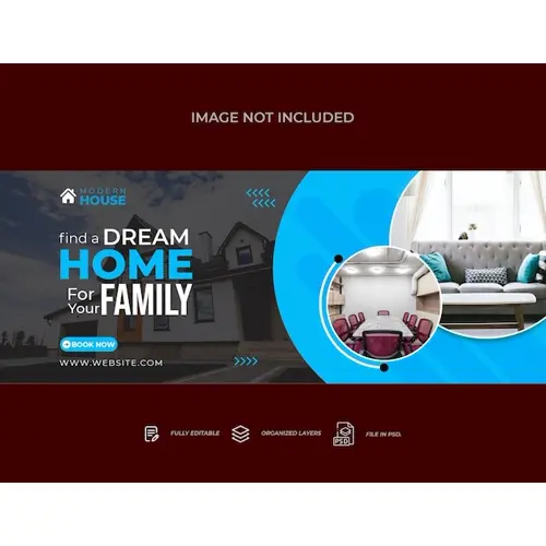 Real estate sale facebook and linkedin timeline cover design templates