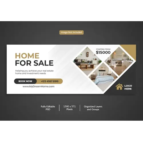 Real Estate Sale Facebook Timeline Cover Template