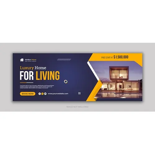Real estate social media facebook cover template