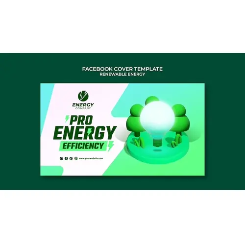 Realistic renewable energy facebook cover