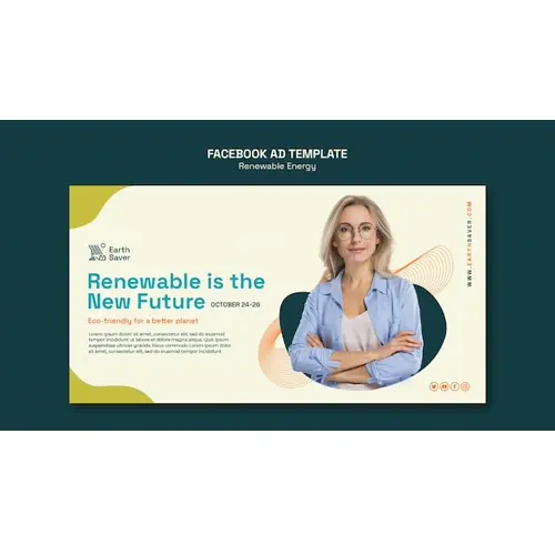 Renewable energy facebook template