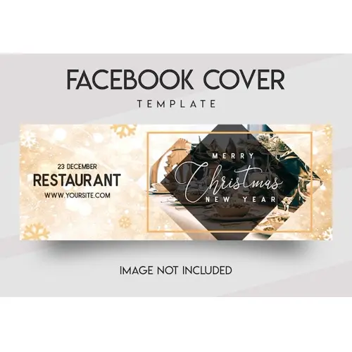 Restaurant social media and Facebook cover template