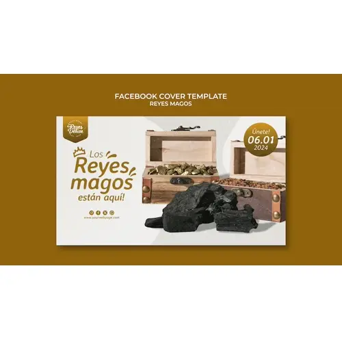 Reyes magos celebration facebook cover