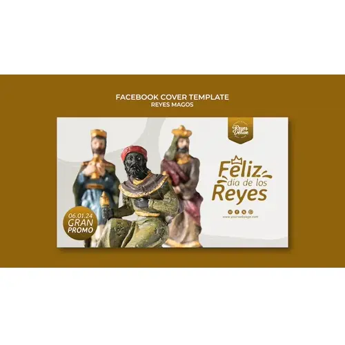 Reyes magos celebration facebook cover