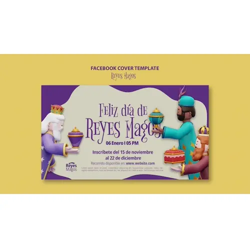 Reyes magos celebration facebook cover
