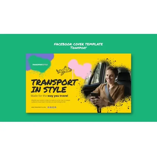Safe transport facebook cover template