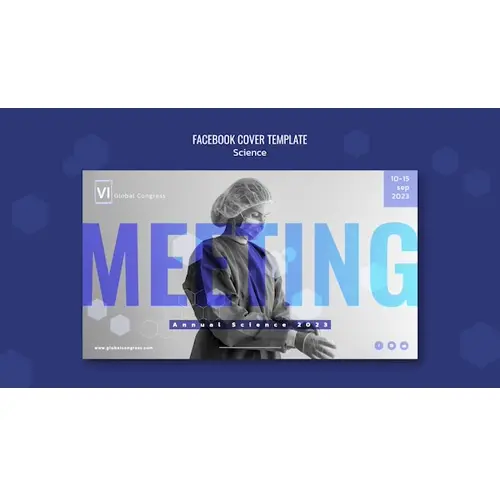 Science research facebook cover template