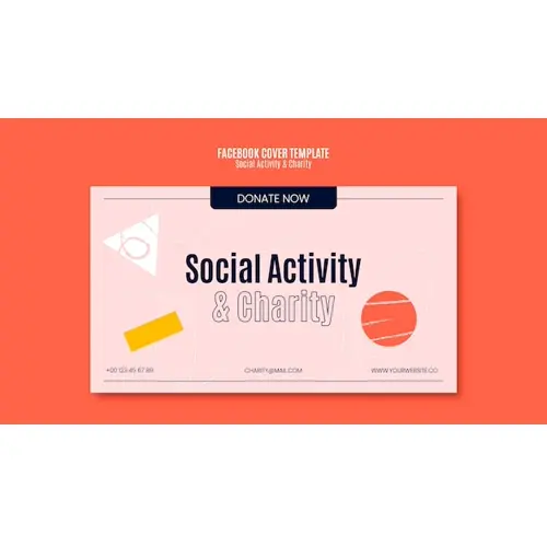 Social activity and charity  facebook cover
