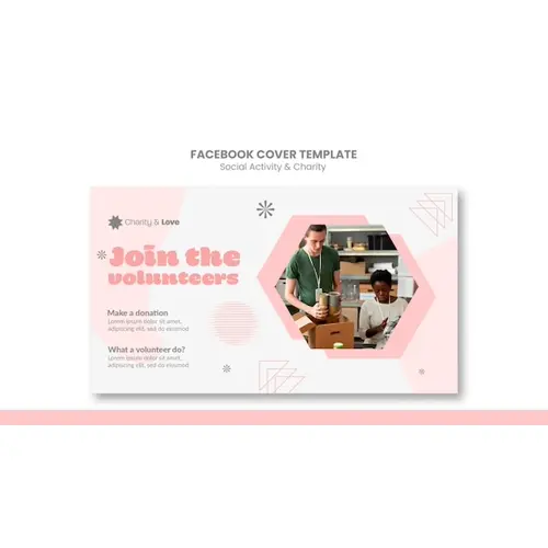 Social activity and charity facebook cover