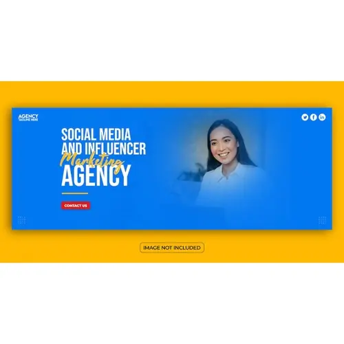 Social media agency facebook cover template banner design