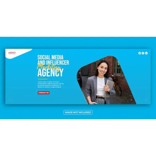 Social media agency facebook cover template banner or social media banner design