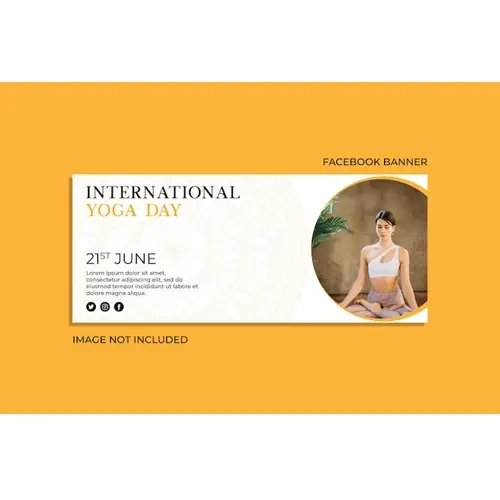 Social media Facebook banner world international yoga day