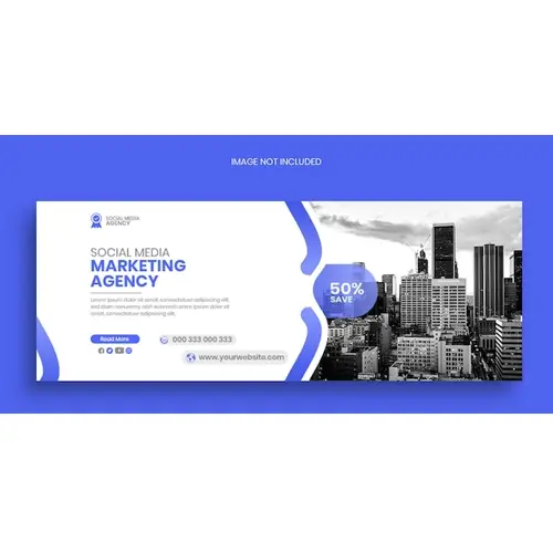 Social media marketing agency facebook cover banner template