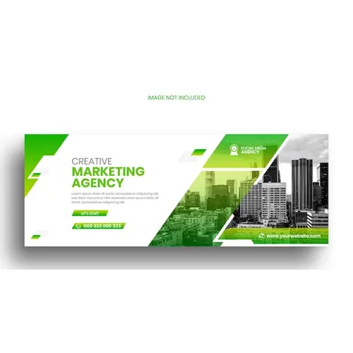 Social media marketing agency facebook cover banner template