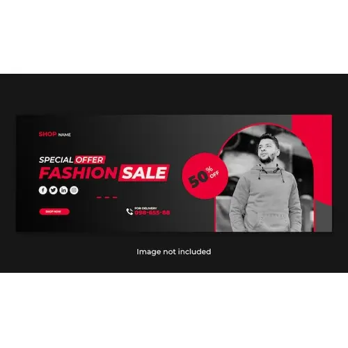 Special fashion sale offer social media Facebook cover post template design