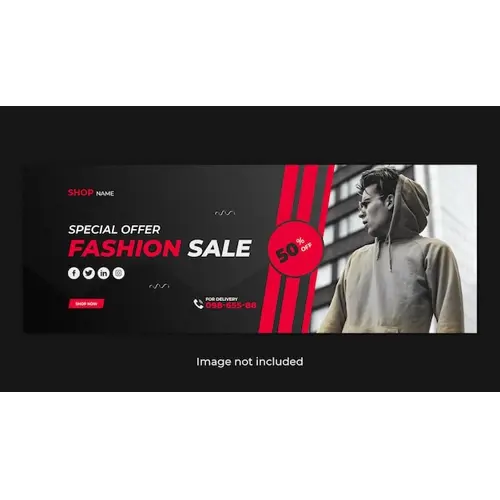 Special fashion sale offer social media Facebook cover post template design