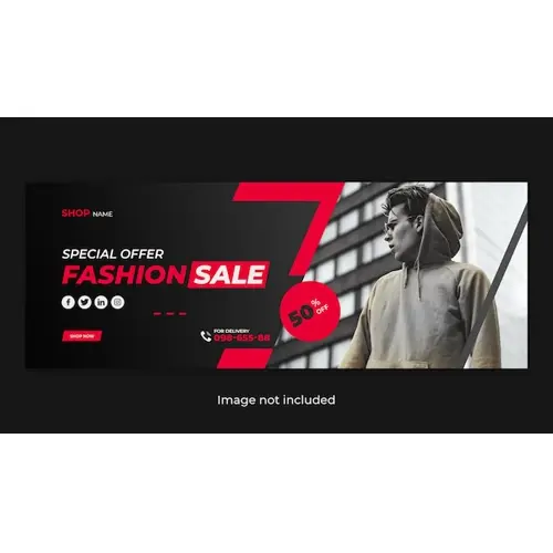 Special fashion sale offer social media Facebook cover post template design