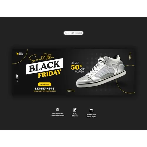 Special offer black friday facebook cover banner template