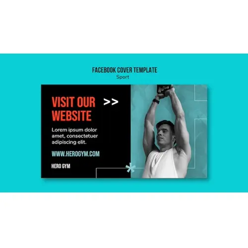 Sport concept facebook cover template