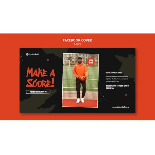 Sport training facebook cover template