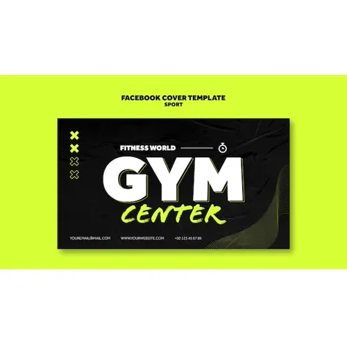 Sport workout facebook cover template