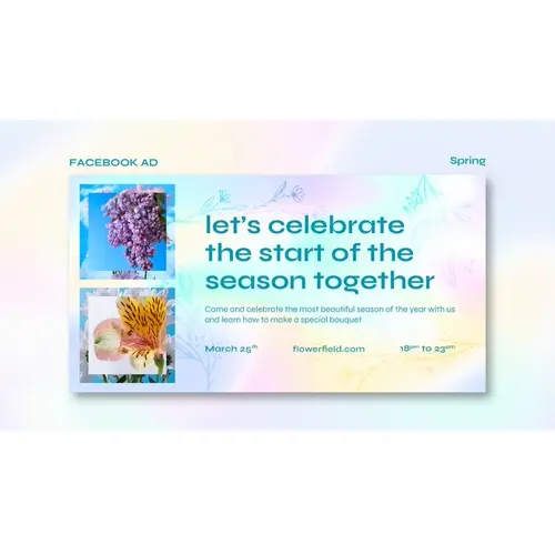 Spring celebration facebook template