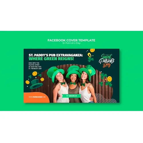 St patrick's day celebration facebook cover