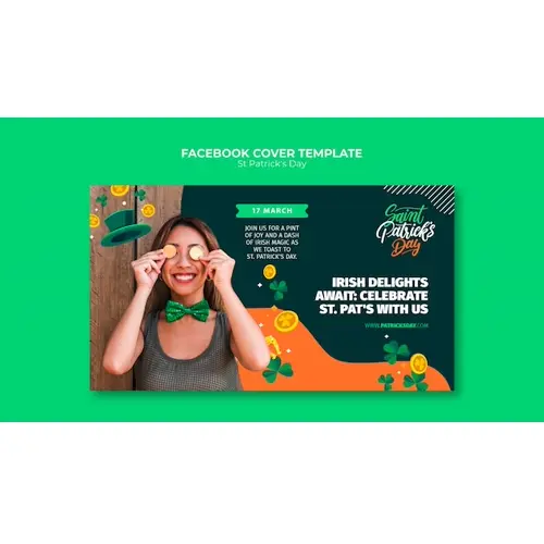 St patrick's day celebration facebook cover
