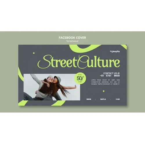 Streetwear collection facebook cover template