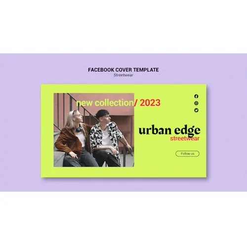 Streetwear collection facebook cover template