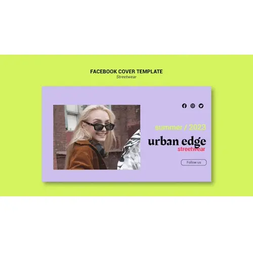 Streetwear collection facebook cover template