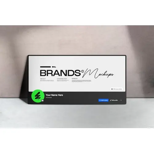 Stylish Facebook Cover Mockup for Social Media Branding in 2024