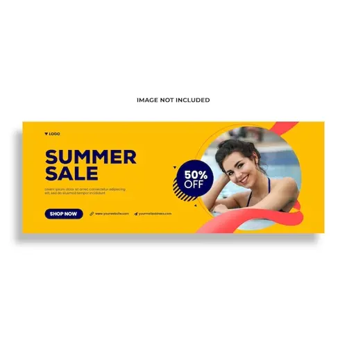 Summer fashion sale facebook cover template