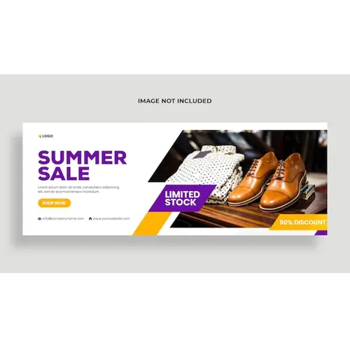 Summer fashion sale facebook cover template