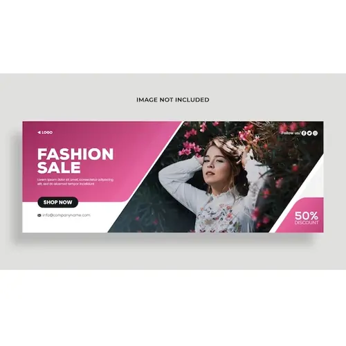 Summer fashion sale facebook cover template