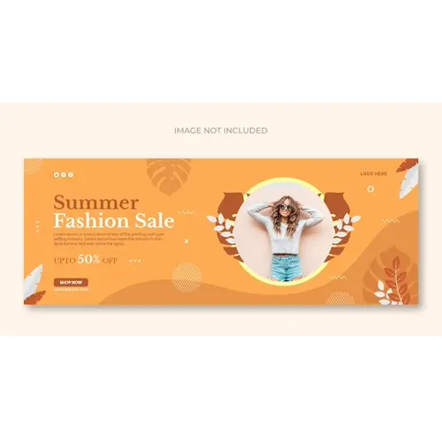 Summer fashion sale  social media web banner flyer and Facebook cover design template