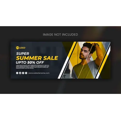 Summer sale facebook cover template design