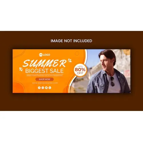Summer sale Facebook cover template design