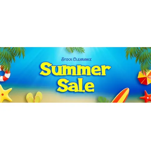 Summer Sale Facebook Cover Template with Colorful Beach Elements