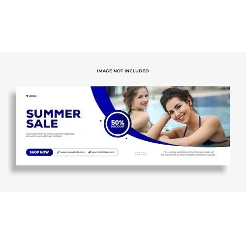 Summer sale facebook cover template