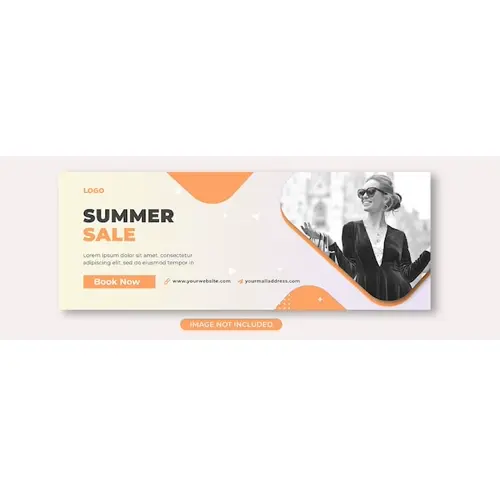 Summer sale facebook cover template