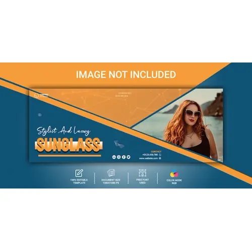 Sunglass Facebook Cover page Design Template