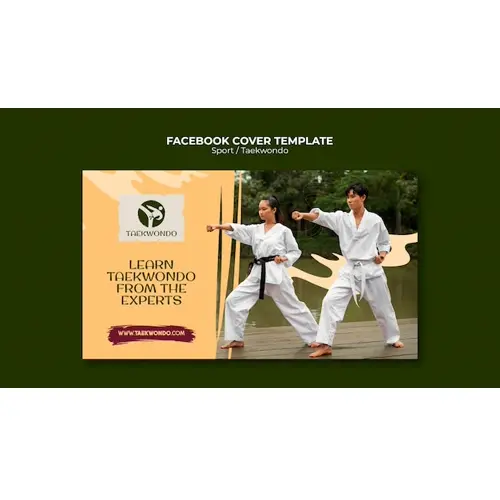 Taekwondo facebook cover template