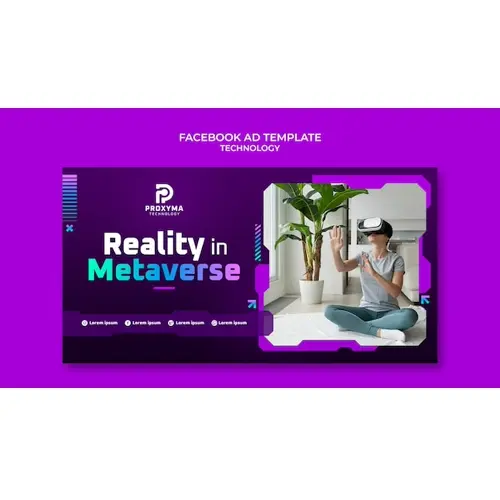 Technology innovation facebook template
