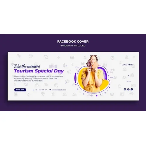 Tourism special day Facebook timeline cover and web banner template