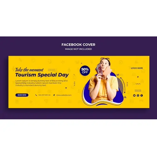 Tourism special day Facebook timeline cover and web banner template